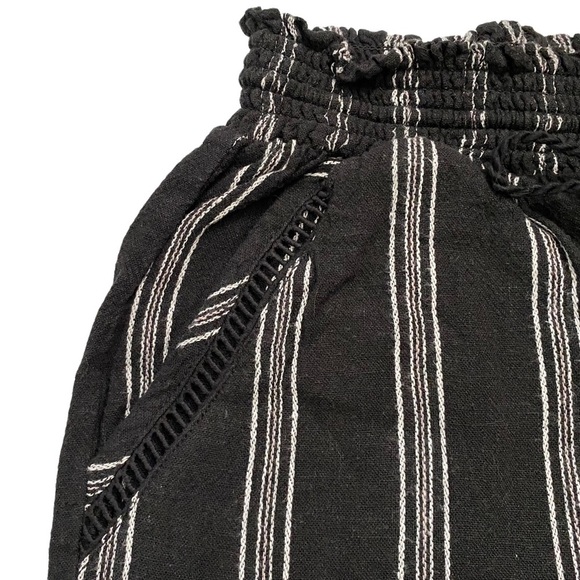 Briggs Black White Shorts Tasseled Drawstring High Rise Pockets Small S - Picture 6 of 16